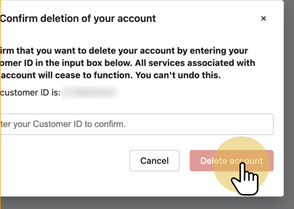 Confirm and delete