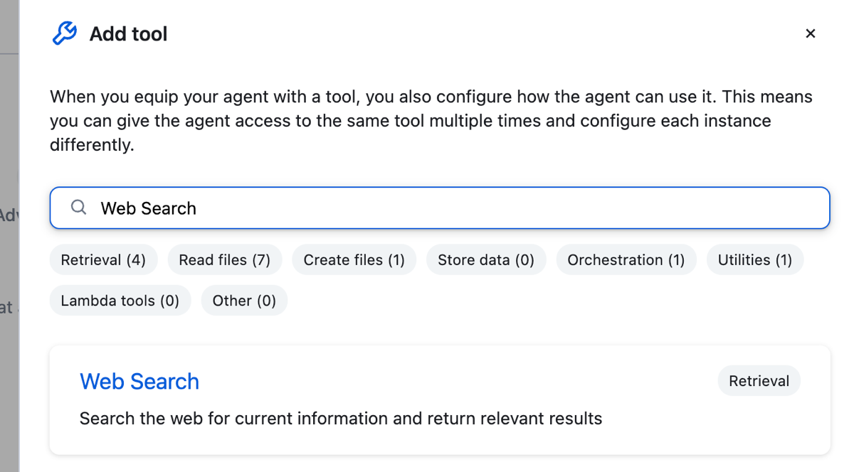 Add web search tool