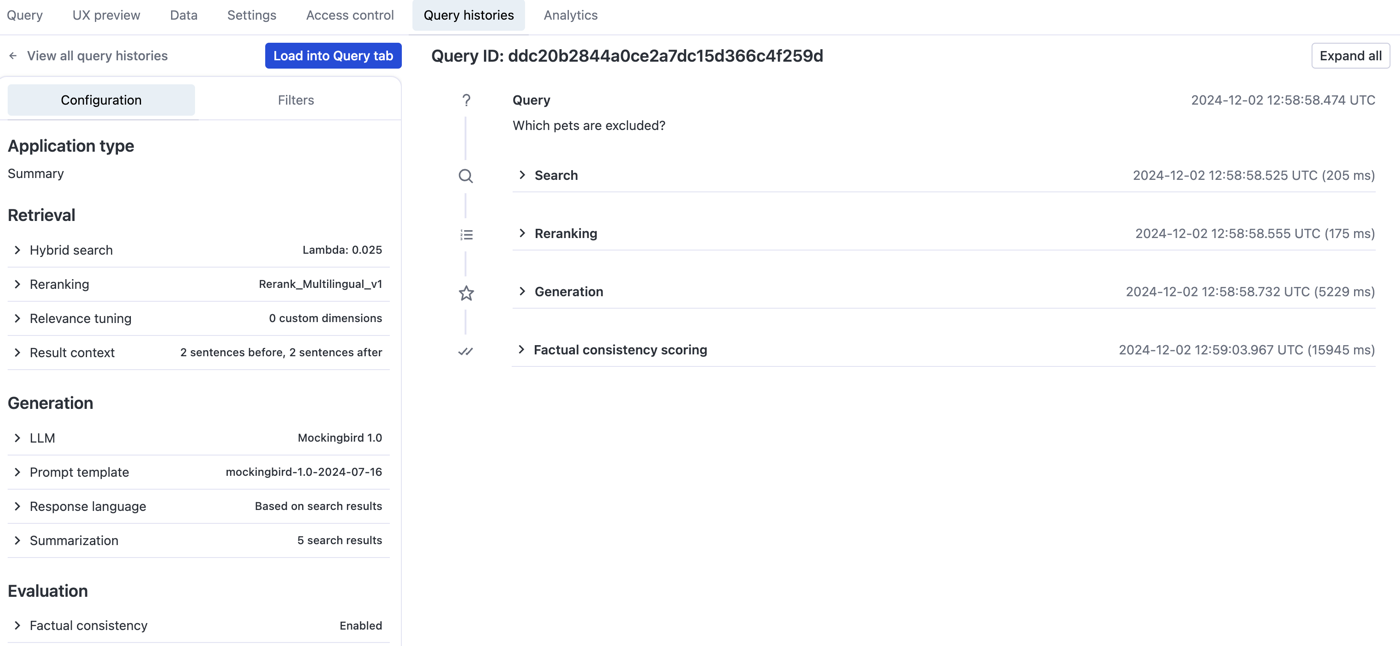 Query analysis