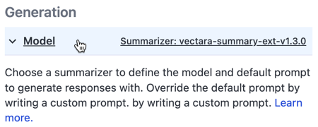 Query model selection drop-down