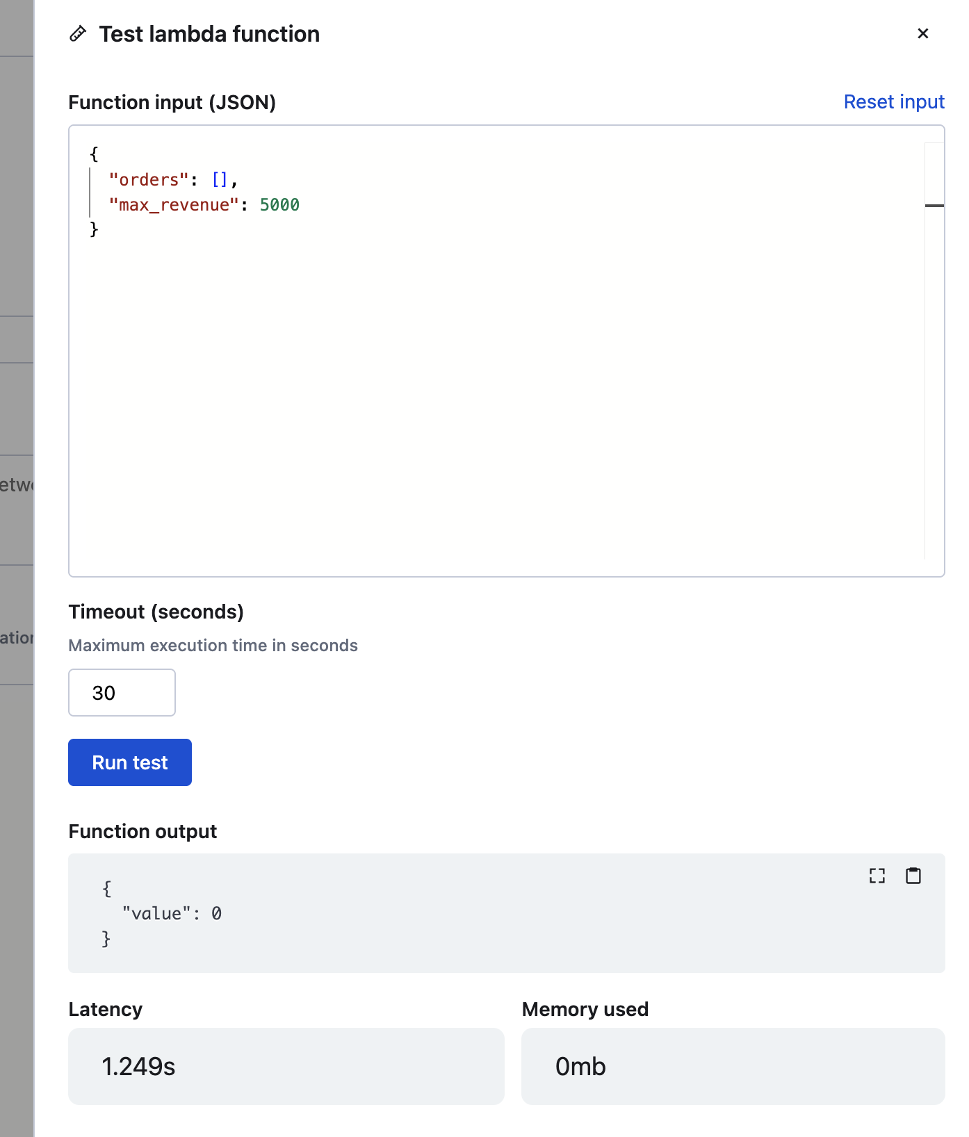 Create lambda tool